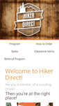 Mobile Screenshot of hikerdirect.com