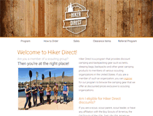 Tablet Screenshot of hikerdirect.com